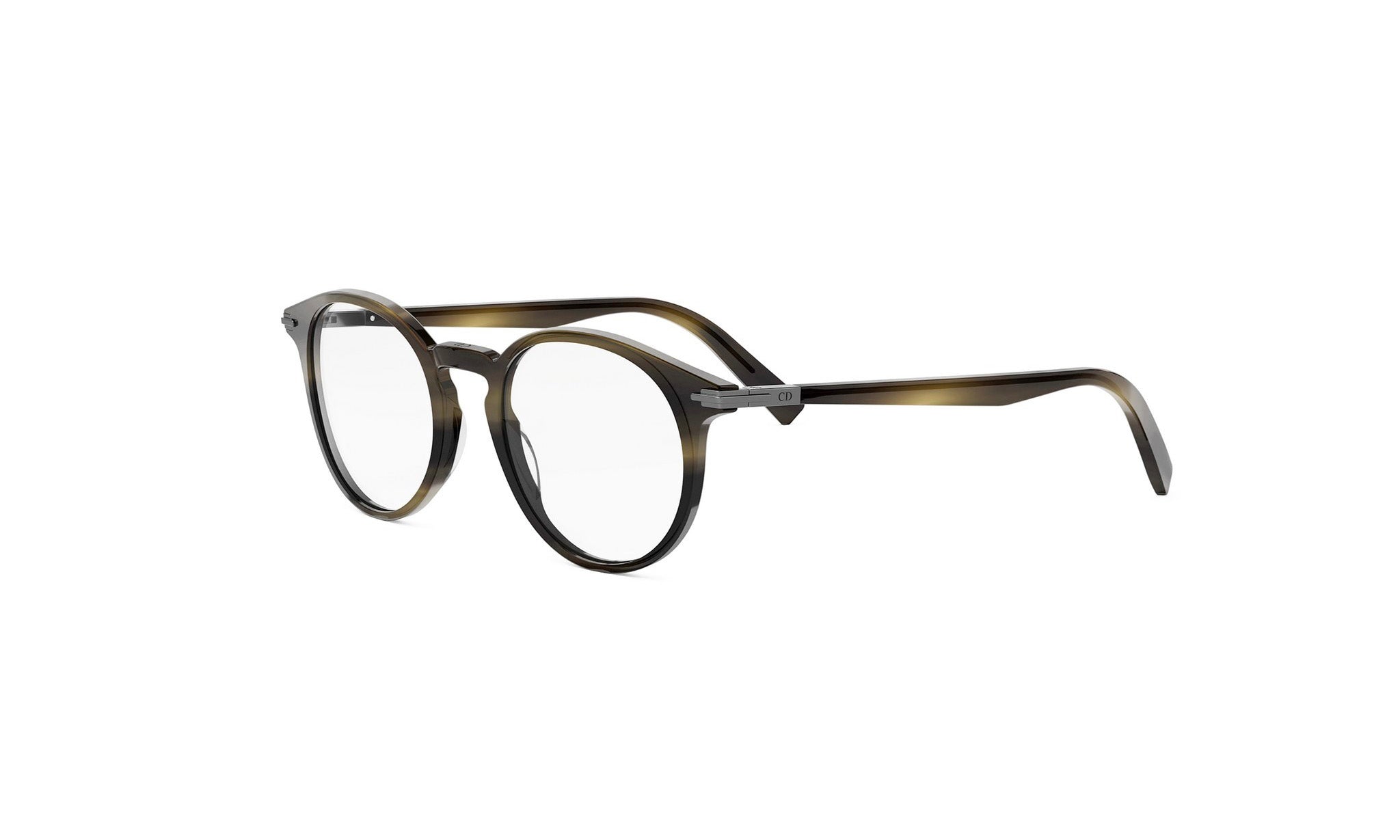 A pair of dark-framed glasses with a sleek, modern design.
