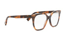A pair of brown-framed glasses with the Fendi logo on the side.