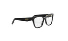 A pair of black-framed glasses with a sleek, modern design.