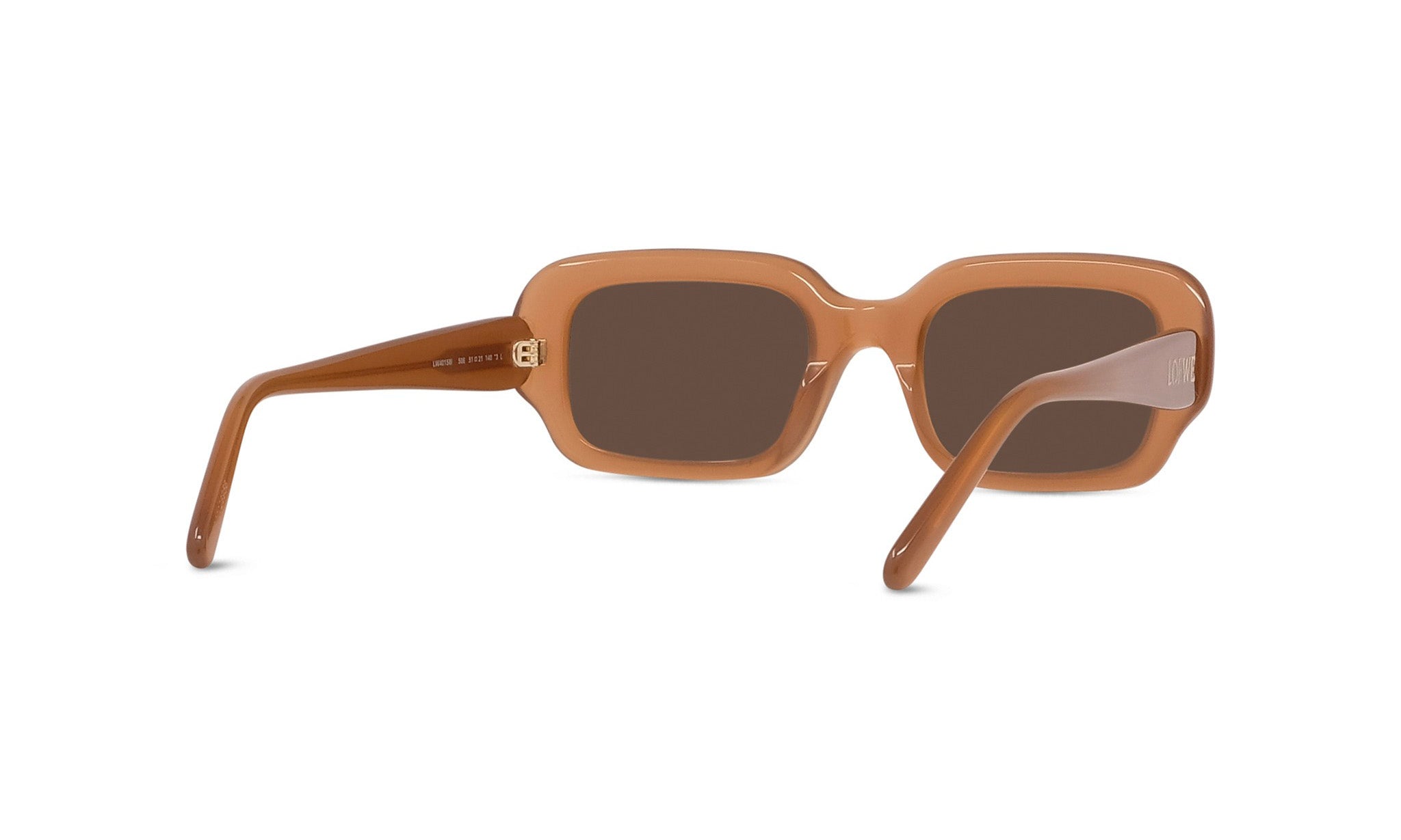 A pair of brown-framed sunglasses with dark lenses.