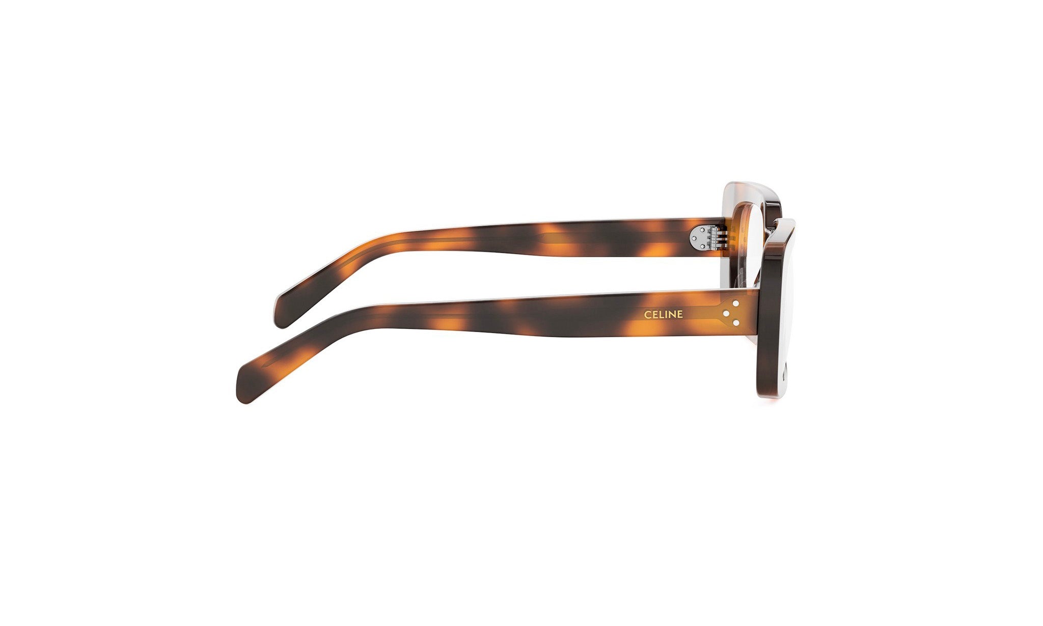 A pair of tortoiseshell-framed sunglasses with the Celine logo visible on the temples.