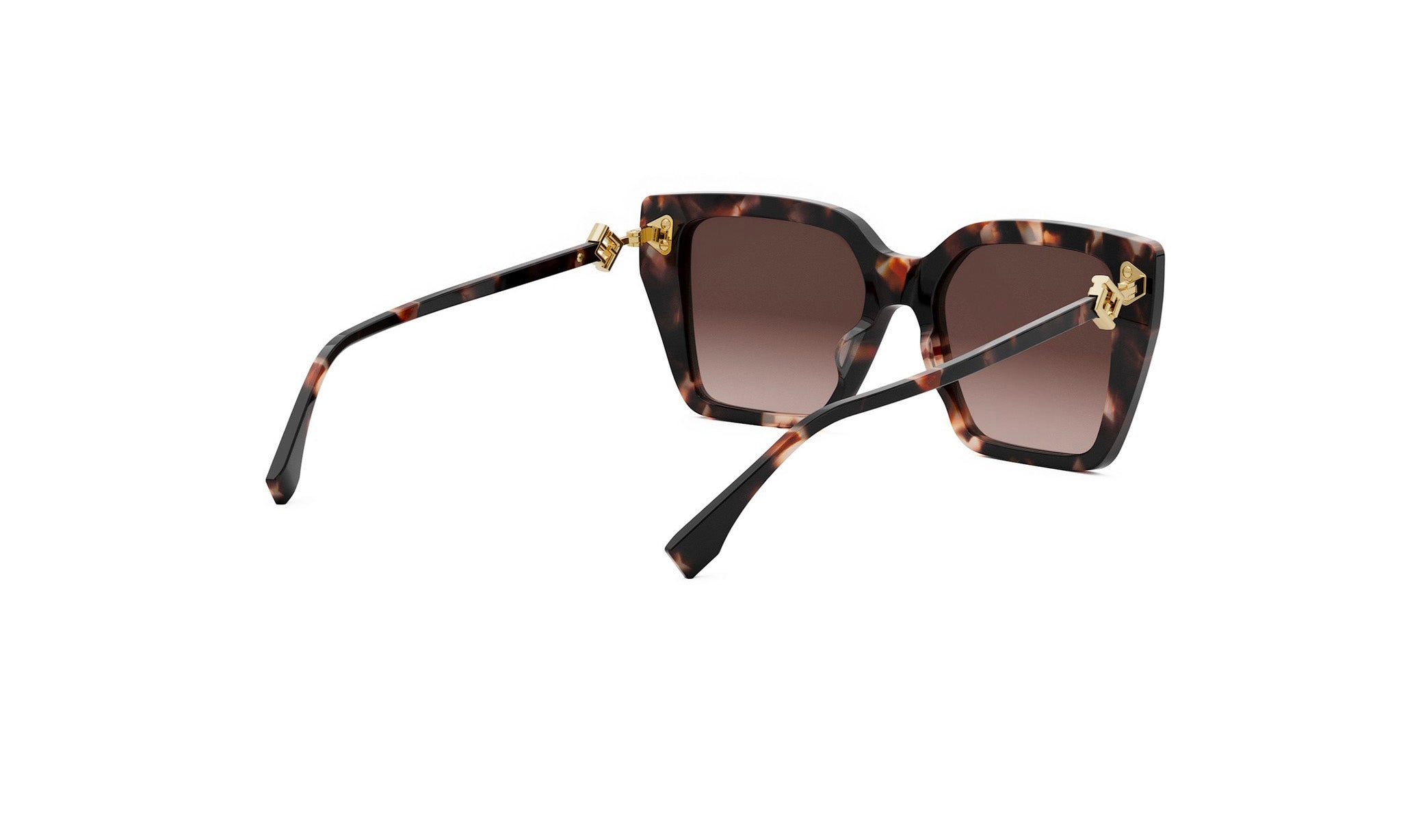 A pair of stylish sunglasses with a tortoiseshell frame and dark lenses.