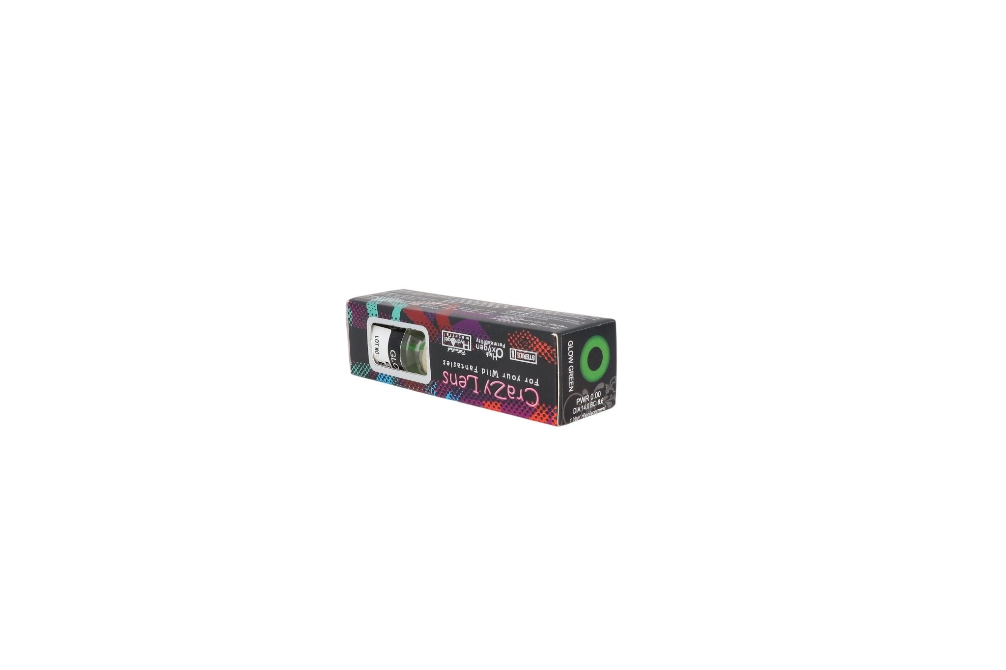 Crazy Lens Glow Green Diam:14 Raio:8.60 - Jorge Oculista