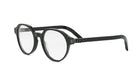A pair of black-framed glasses with a sleek, modern design.