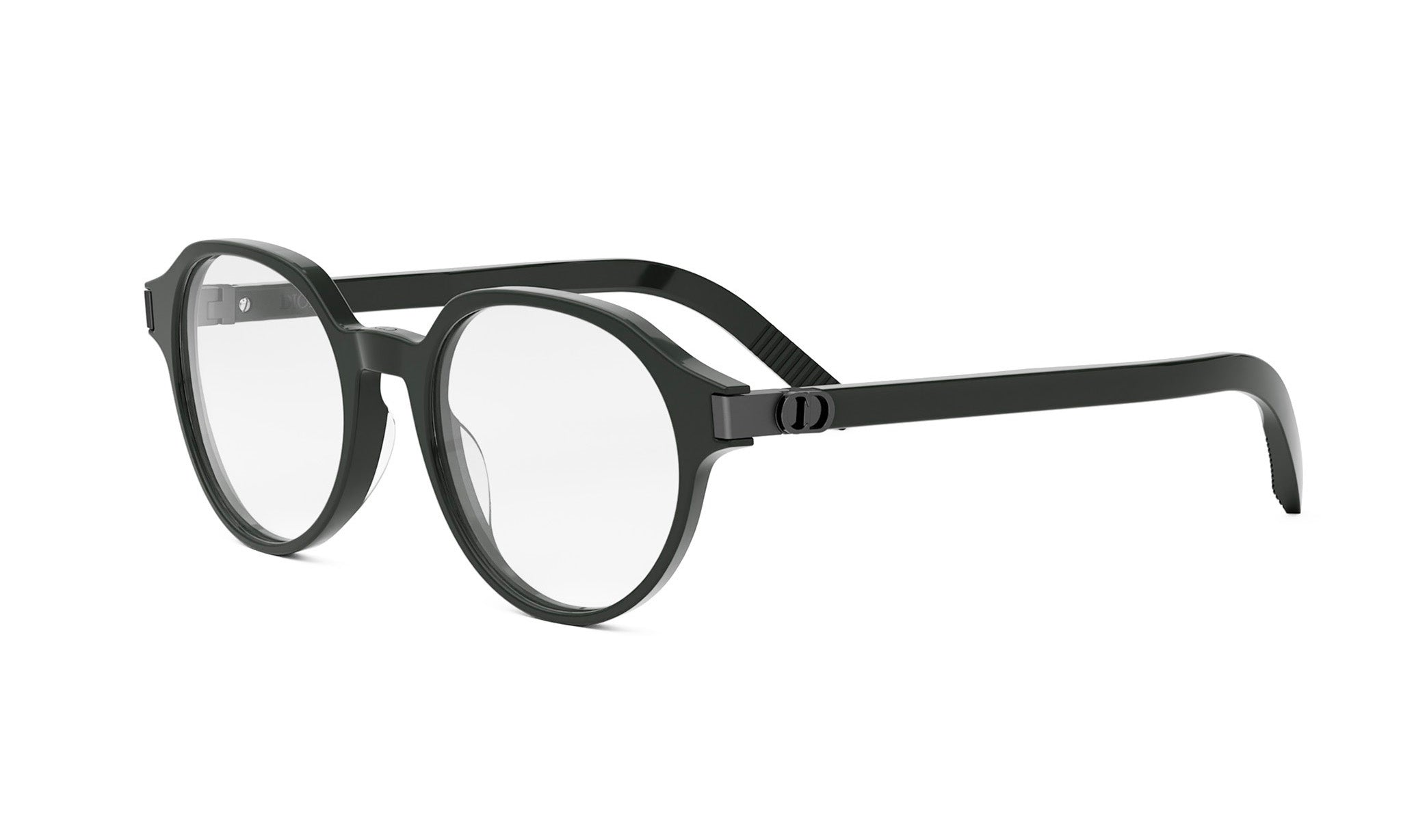 A pair of black-framed glasses with a sleek, modern design.