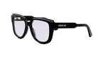 A pair of black-framed glasses with the brand name "CHRISTIAN DOR" printed on the side.