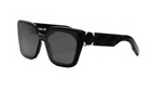 A pair of black sunglasses with a diamond pattern on the frame.