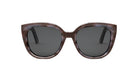 A pair of brown-framed sunglasses with dark lenses.
