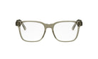 A pair of clear, modern-looking glasses with a sleek, minimalist design.