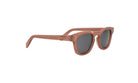 A pair of brown-framed sunglasses with dark lenses.