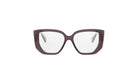 A pair of dark-colored, rectangular-framed glasses with a sleek, modern design.
