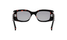 A pair of dark-framed sunglasses with a tortoiseshell pattern.
