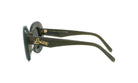 A pair of dark green sunglasses with the word "Loise" printed on the frame.