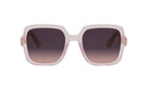 A pair of clear sunglasses with a gradient gradient on the lenses.