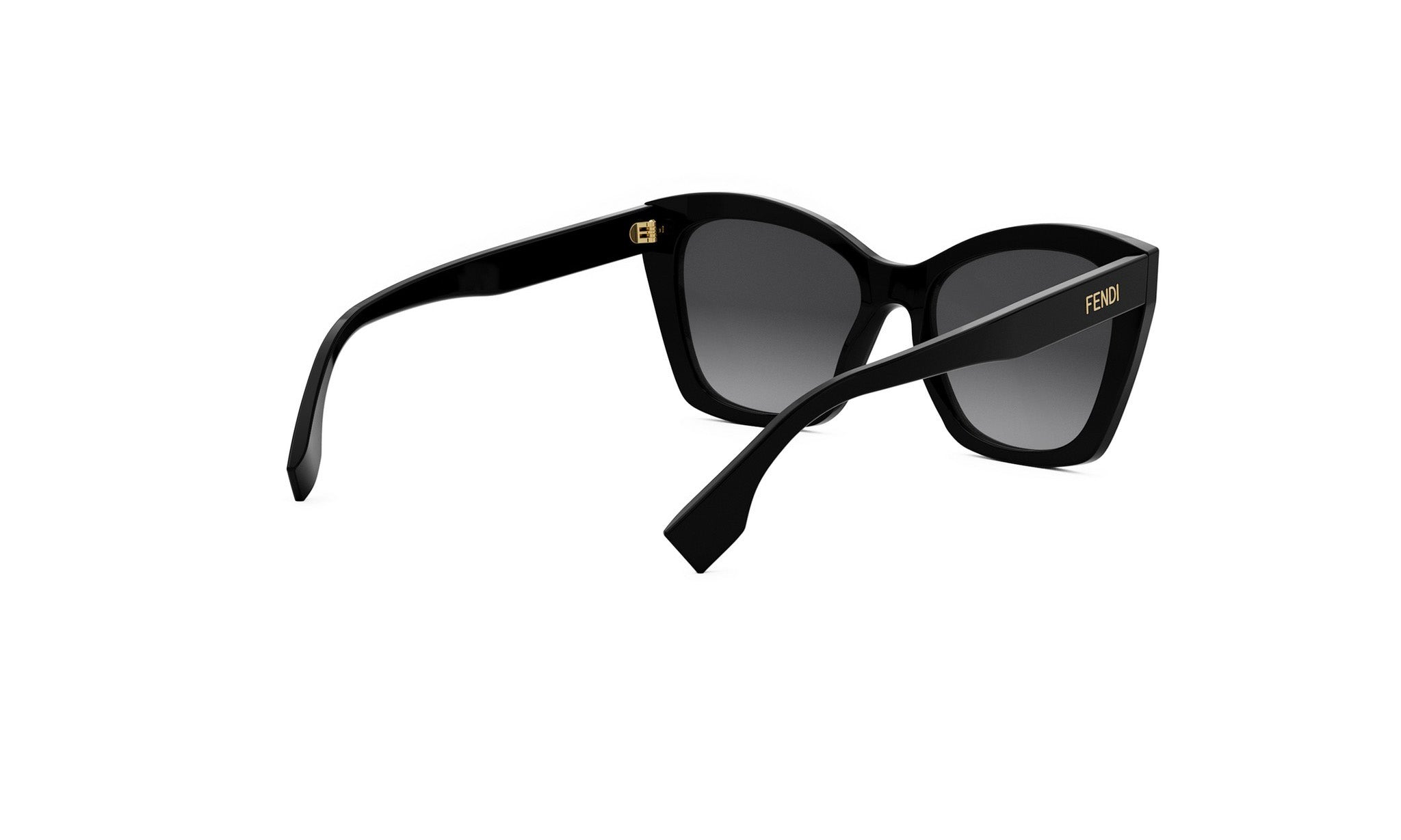 A pair of black Fendi sunglasses with a sleek, modern design.