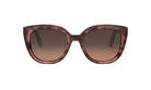 A pair of brown tortoiseshell sunglasses with dark brown lenses.