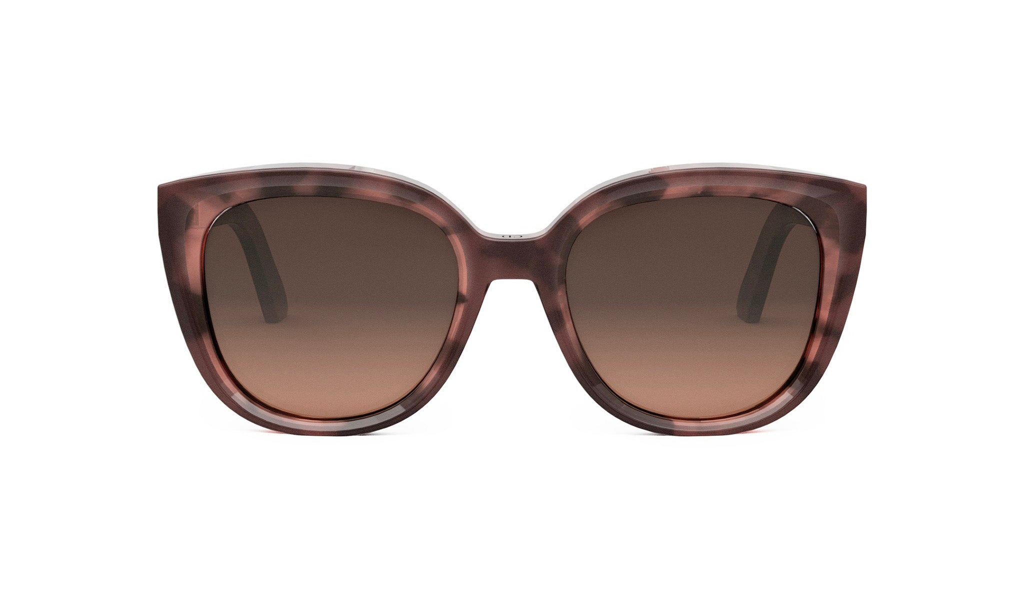 A pair of brown tortoiseshell sunglasses with dark brown lenses.