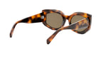A pair of stylish sunglasses with a tortoiseshell frame and dark lenses.