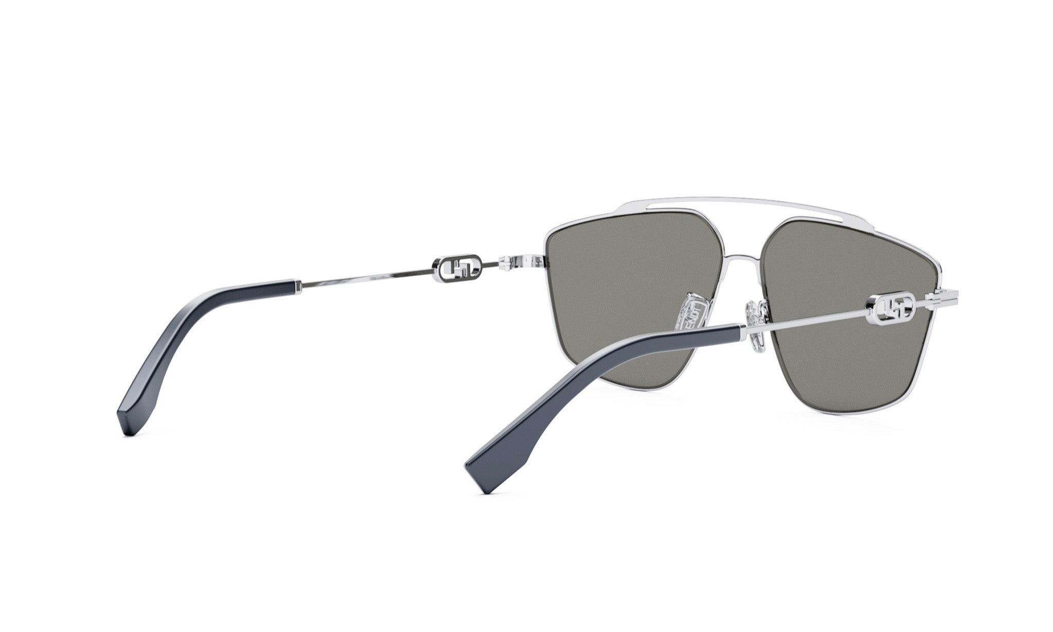 A pair of stylish sunglasses with a sleek, modern design.