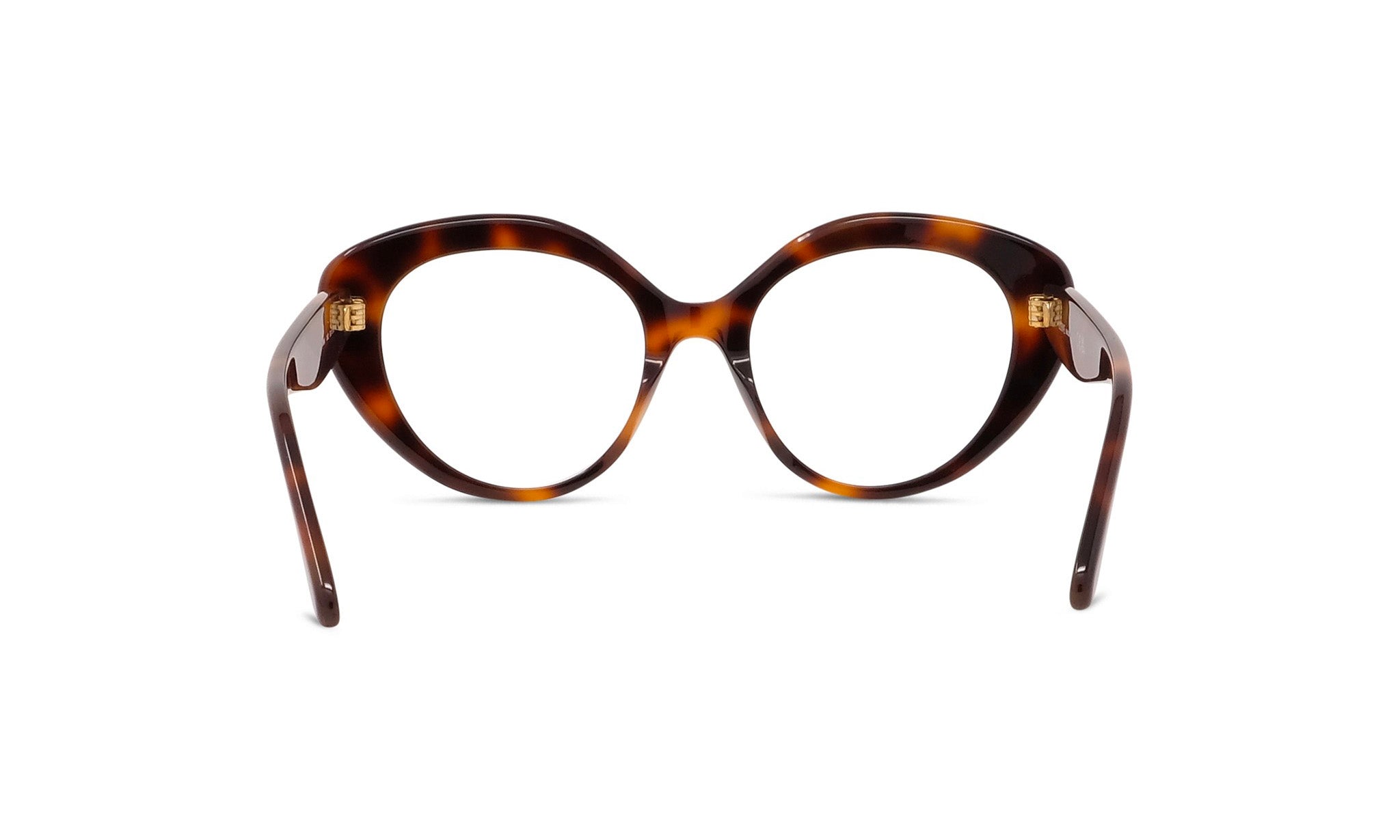 A pair of tortoiseshell-framed glasses with a dark tortoiseshell frame and a lighter tortoiseshell center.