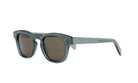 A pair of dark-framed sunglasses with a sleek, modern design.