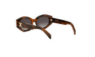 A pair of brown tortoiseshell sunglasses with a gradient lens.