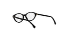 A pair of black cat-eye framed glasses with a sleek, modern design.