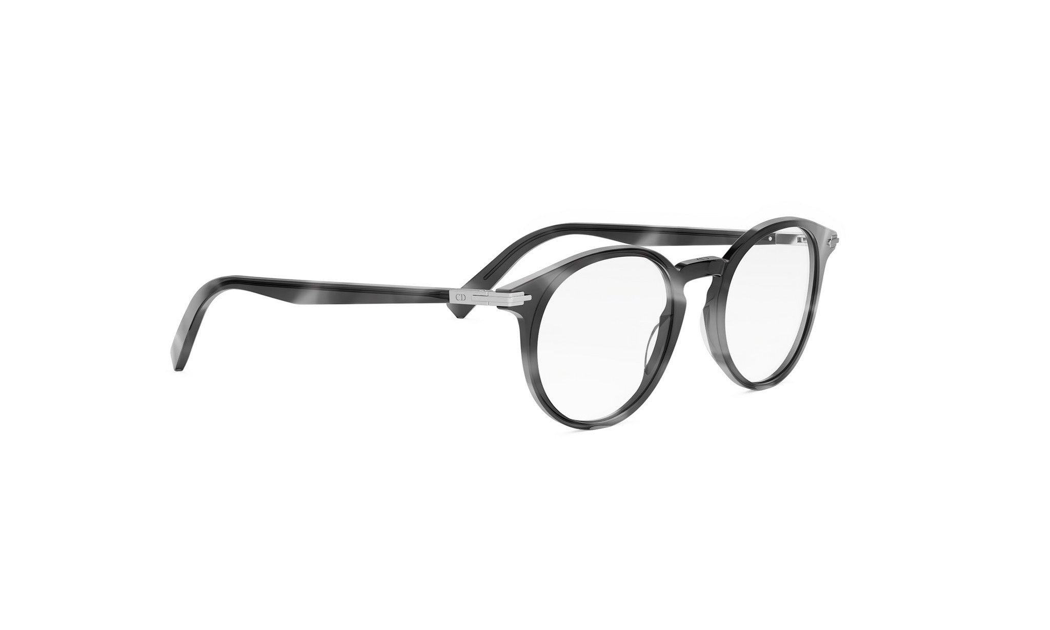 A pair of black-framed glasses with a sleek, modern design.