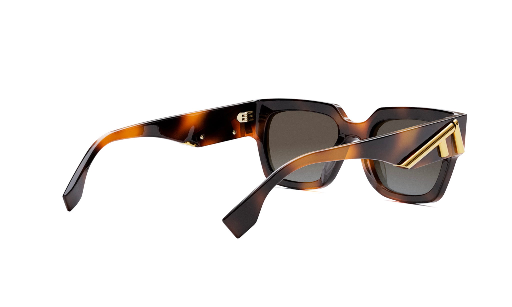 A pair of stylish sunglasses with a tortoiseshell frame and dark lenses.