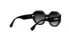 A pair of stylish sunglasses with a dark frame and dark lenses.