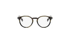 A pair of dark-framed glasses with a sleek, modern design.