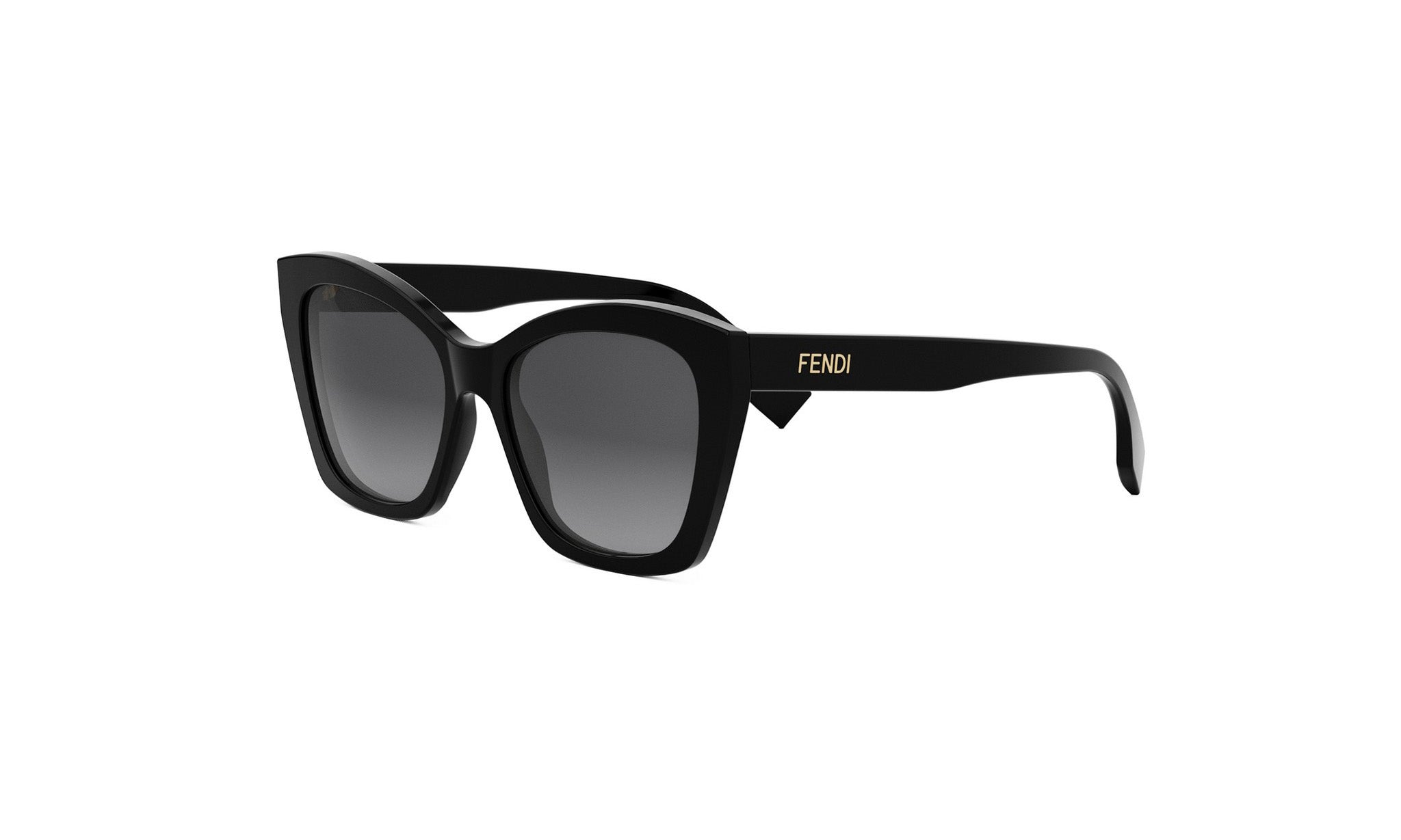 A pair of black Fendi sunglasses with a sleek, modern design.