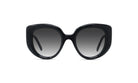 A pair of black sunglasses with a gradient lens design.