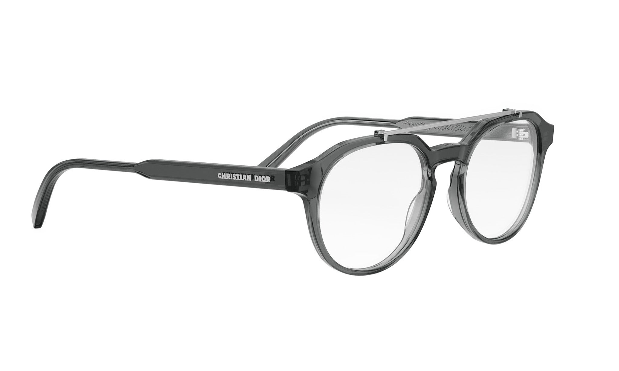 A pair of black-framed glasses with a sleek, modern design.
