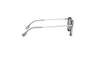 A pair of silver-framed sunglasses with a sleek, modern design.