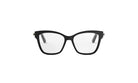 A pair of black-framed glasses with a sleek, modern design.